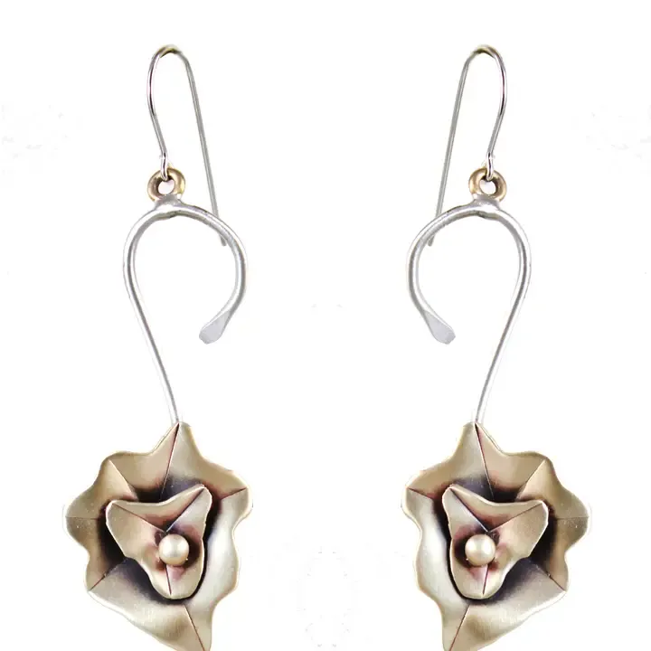 E3835 Garden Party Earrings Sterling, Brass
