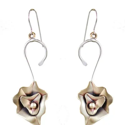 E3835 Garden Party Earrings Sterling, Brass