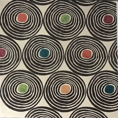Napkins Circles Multi S/2
