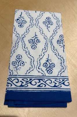 Napkins Trellis Blue S/2
