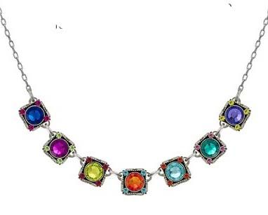 9150-MC Rainbow Necklace-Multicolor