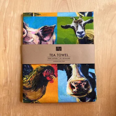 Farm Friends Tea Towel