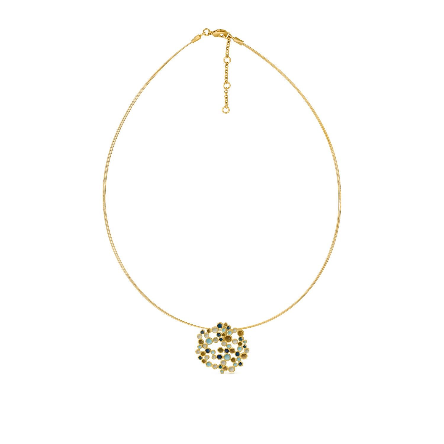 333332G Candy Moon Sm Choker Enamel Dots Gold