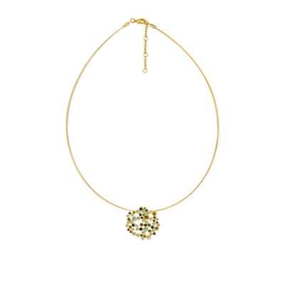 333332G Candy Moon Sm Choker Enamel Dots Gold