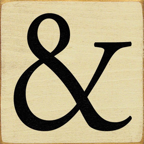 Ampersand Cream/black