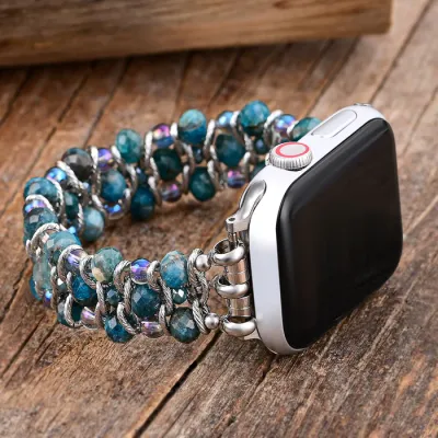 Apatite Azure Braided Apple Watch Strap Small 5.75-6.25 Inch Wrist