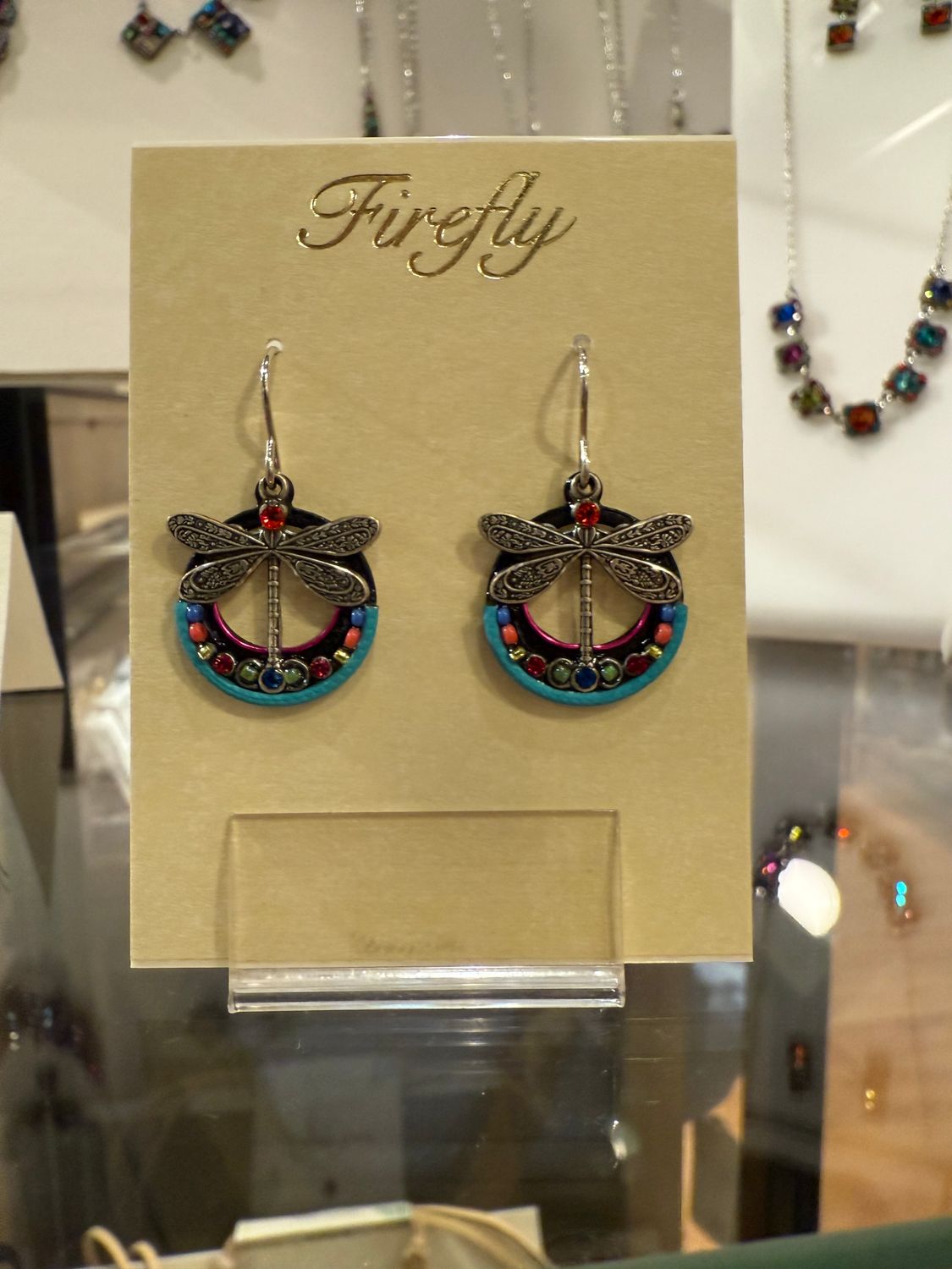 7978-MC Dragonfly Hoop Earrings