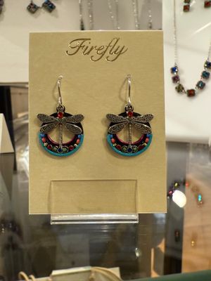 7978-MC Dragonfly Hoop Earrings