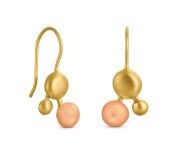 311434G Codols wire ear peach Murano glass gold