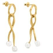 311279G Bliss Medium Ear W/2 Pearls Gold
