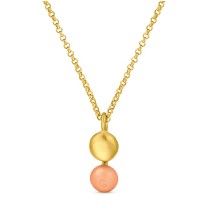 333334G Codols pendant with peach Murano glass, gold