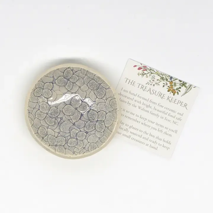 Pottery Dish Bowl - Hydrangea