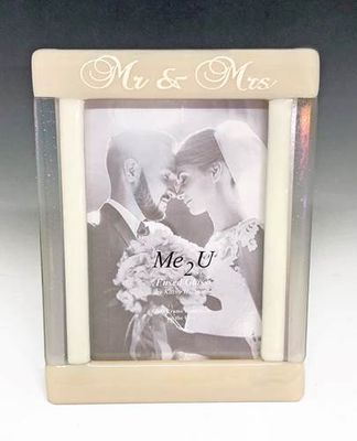 5x7 Mr &amp; Mrs Glass Frame