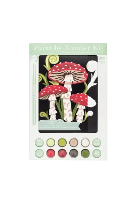 Fly Agaric Mushrooms Paint-by-Number Kit