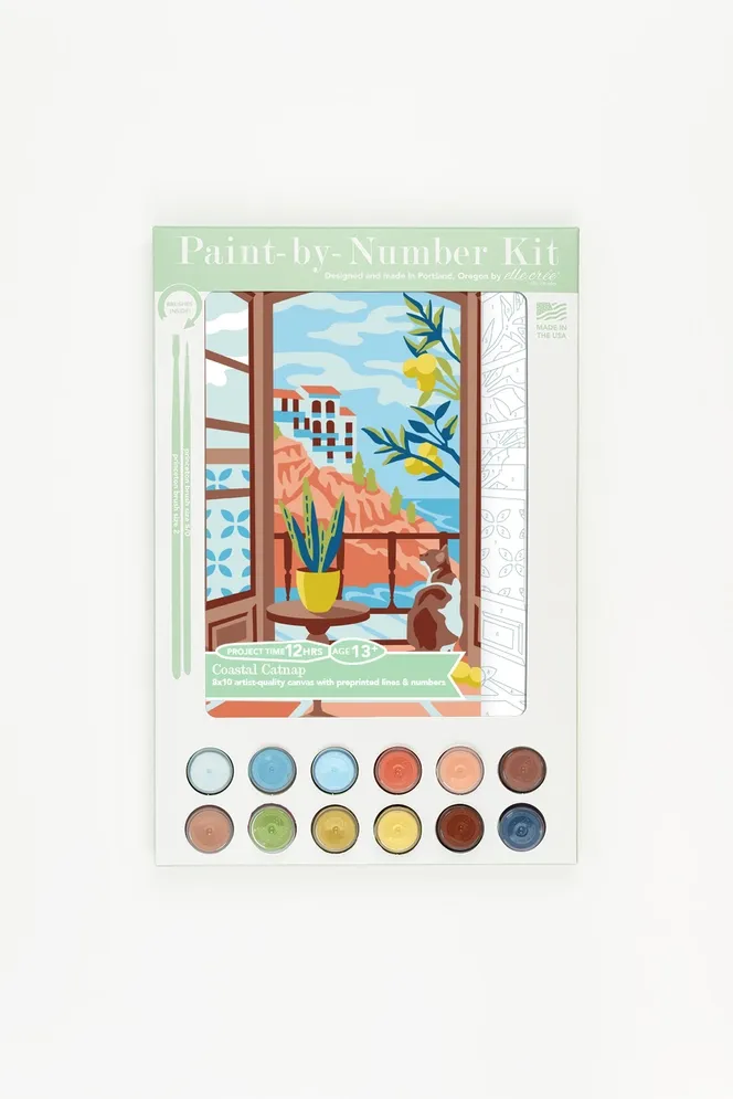 Coastal Catnap Paint-by-Number Kit