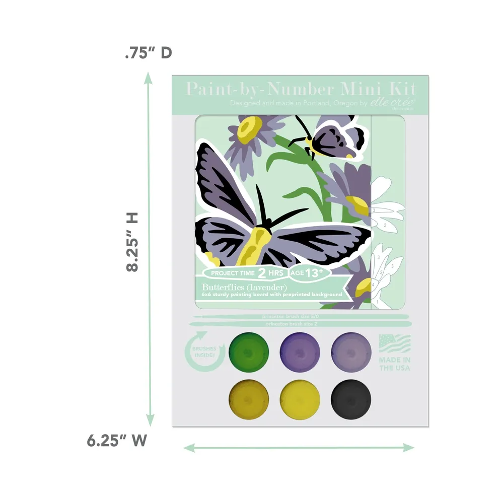 Butterflies (lavender) MINI Paint-by-Number Kit