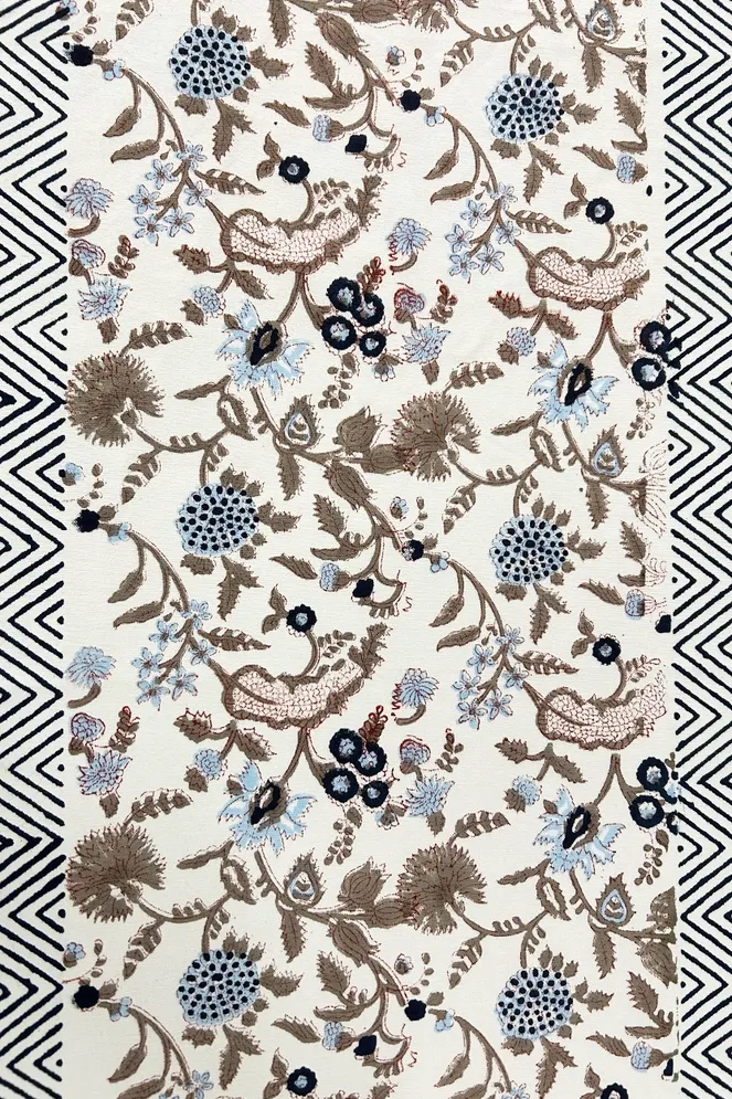 Navy &amp; Mauve Floral Table Runner