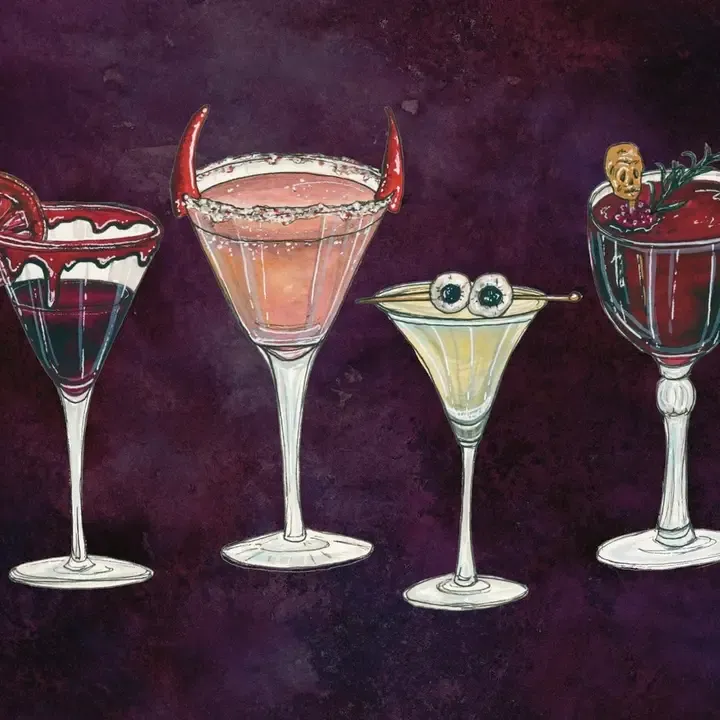 Halloween Cocktails Art Print