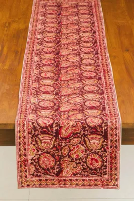 Terracotta Kalamkari Table Runner