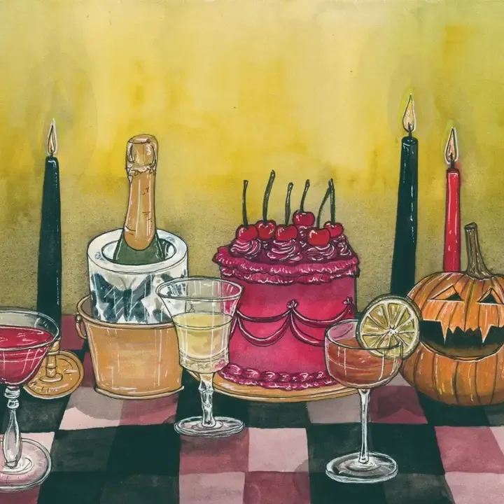 Halloween Soiree Tablescape Art Print