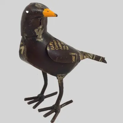 Crow Bird Recycled Metal Animal