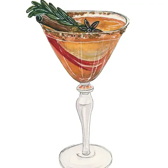 Spiced Winter Cocktail Art Print
