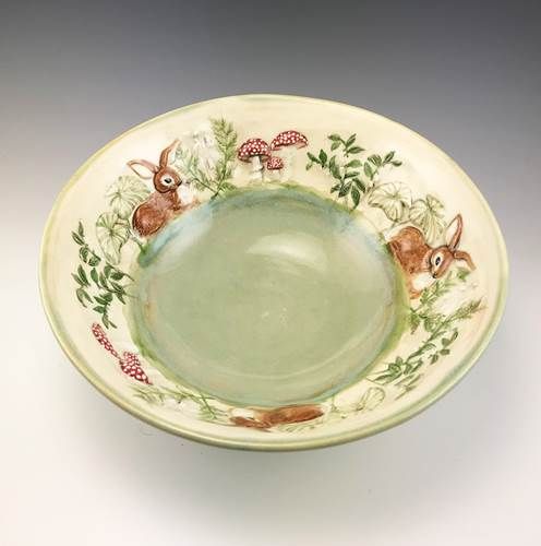 Bunnies green xsm bowl