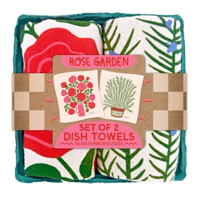 ROSE GARDEN (Rose, Rosemary) - Tea Towel Set of 2