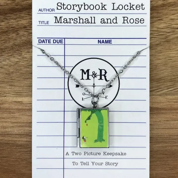 The Giving Tree Stainless Steel Book Locket The Giving Tree Stainless Steel Book Locket