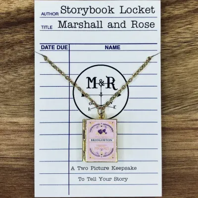 Bridgerton Brass Book Locket Bridgerton Brass Book Locket