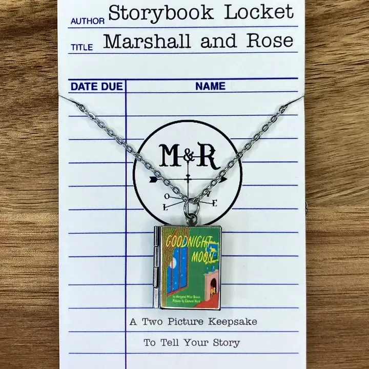 Goodnight Moon Stainless Steel Book Locket Goodnight Moon Stainless Steel Book Locket