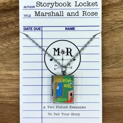Goodnight Moon Stainless Steel Book Locket Goodnight Moon Stainless Steel Book Locket