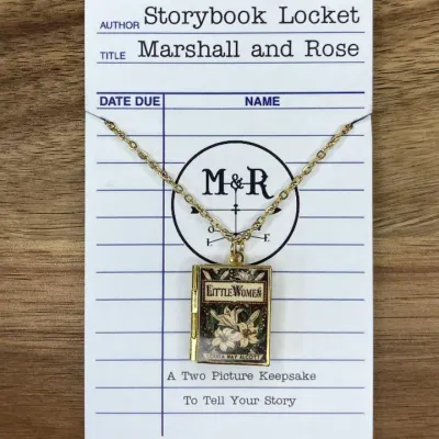 Little Women - Lily Series | Brass Book Locket Little Women - Lily Series | Brass Book Locket