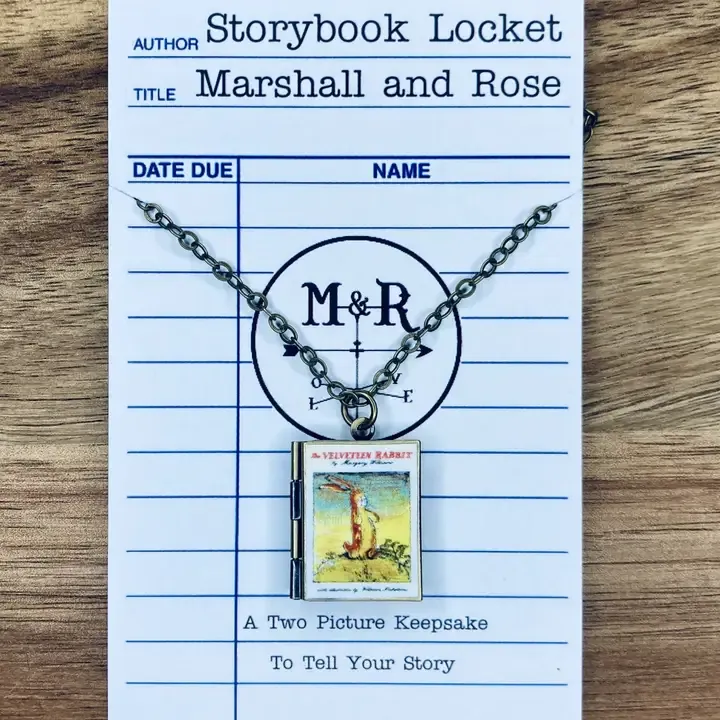 The Velveteen Rabbit Bronze Book Locket The Velveteen Rabbit Bronze Book Locket