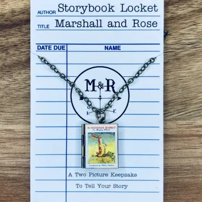 The Velveteen Rabbit Bronze Book Locket The Velveteen Rabbit Bronze Book Locket