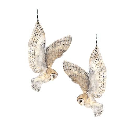 BARN OWL IN FLIGHT Earring