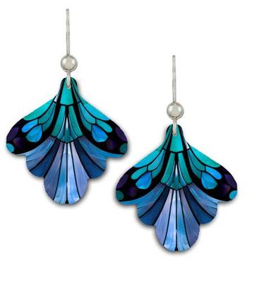 STAINED GLASS BLUE - Dangle ER