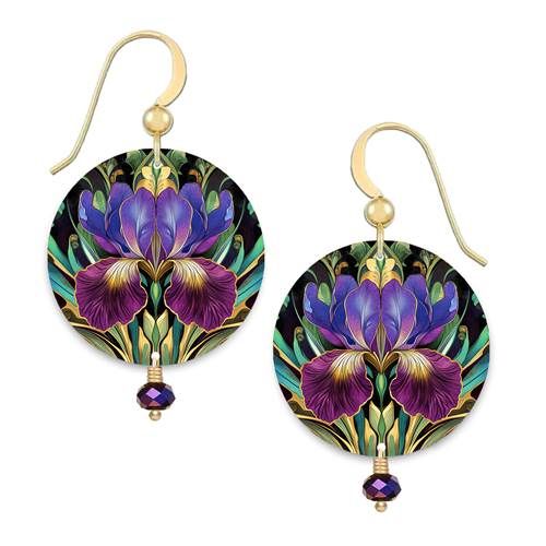 VIOLET IRIS - 3/4&quot; Disc w/Bead ER