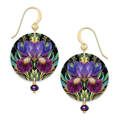 VIOLET IRIS - 3/4&quot; Disc w/Bead ER