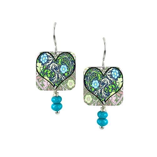 CORNFLOWER - Sm Square w/Beads ER