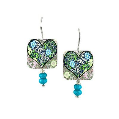 CORNFLOWER - Sm Square w/Beads ER