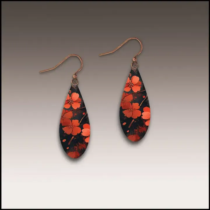 Dark Blossom Dew Drop Handmade Earrings Dark Blossom Dew Drop Handmade Earrings