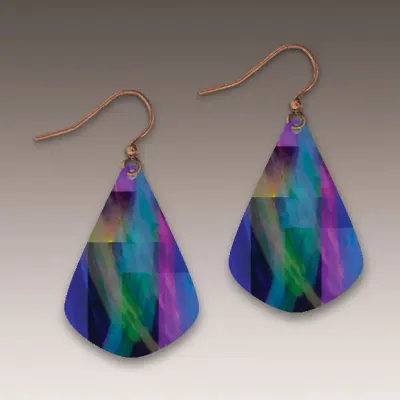 FBJE-Purple Butterfly Pattern Short Drop Handmade Earrings FBJE-Purple Butterfly Pattern Short Drop Handmade Earrings