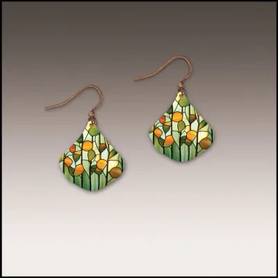 Stained Glass Ginkgo Handmade Earrings Stained Glass Ginkgo Handmade Earrings