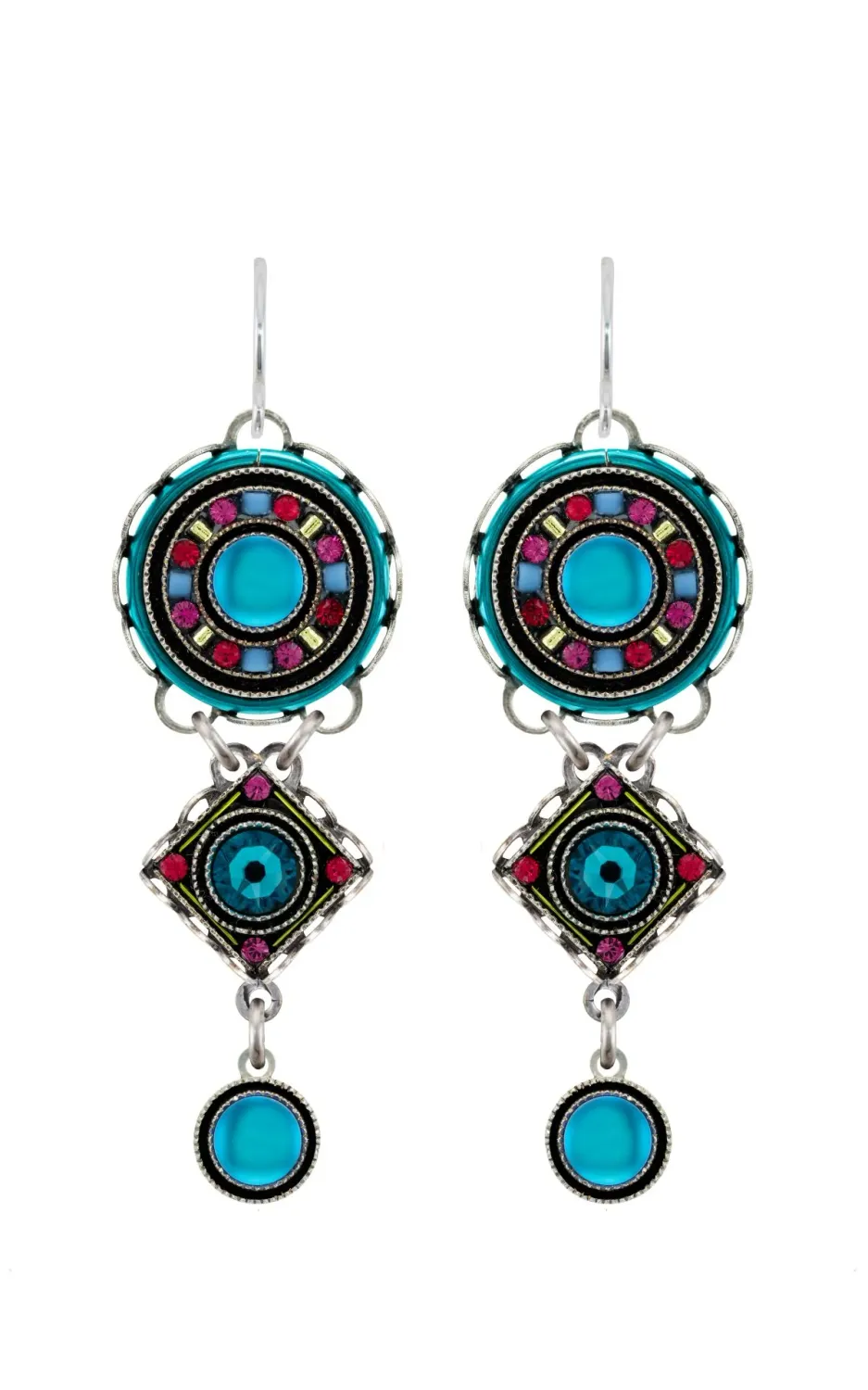 E478-BB Moonlight Long Circle Earrings