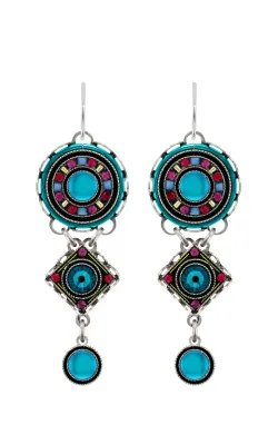 E478-BB Moonlight Long Circle Earrings