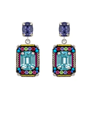 E363P-MC Duchess Medium-Large Earrings w/Post-Multicolor