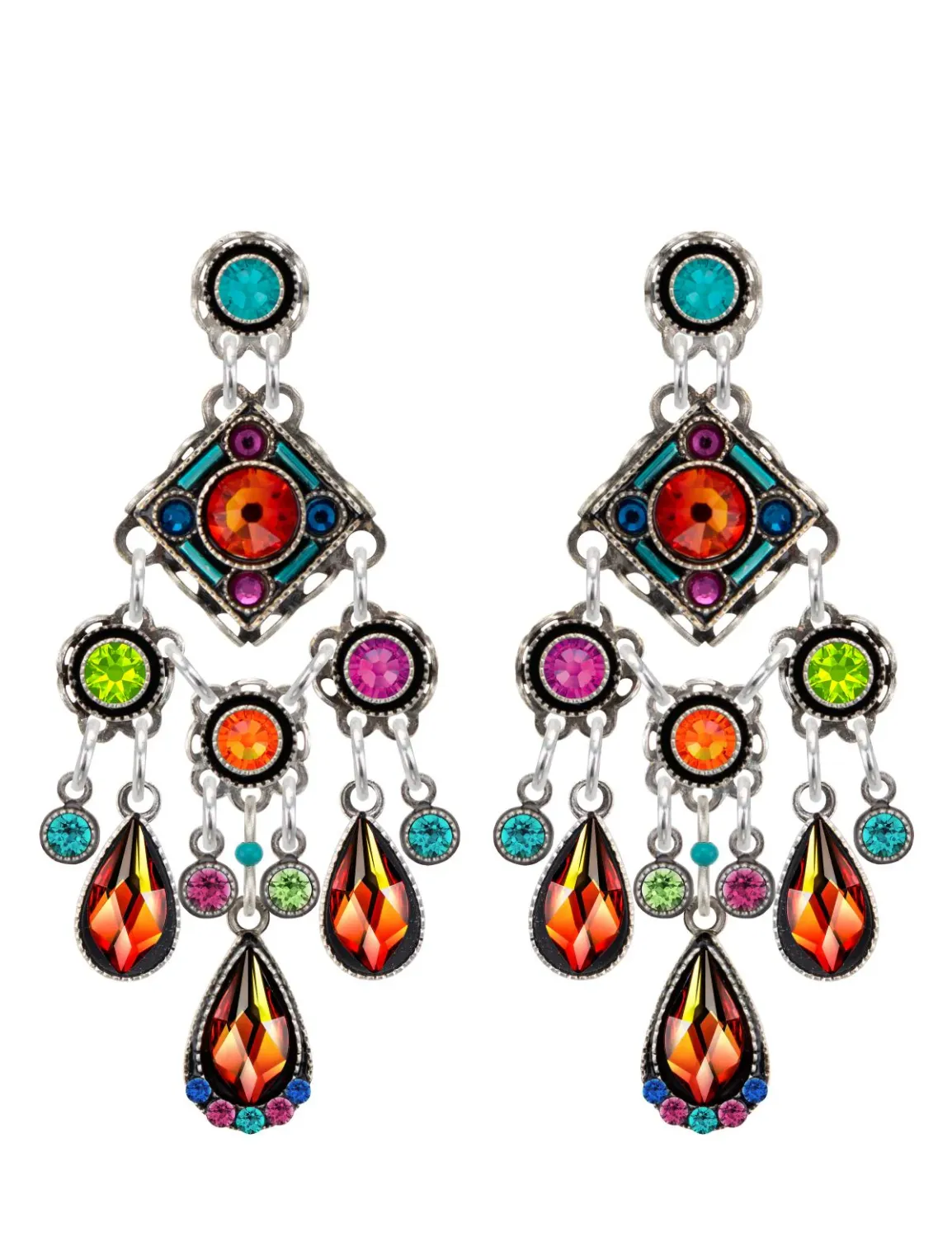 E351P-MC Contessa Chandelier Post Earrings