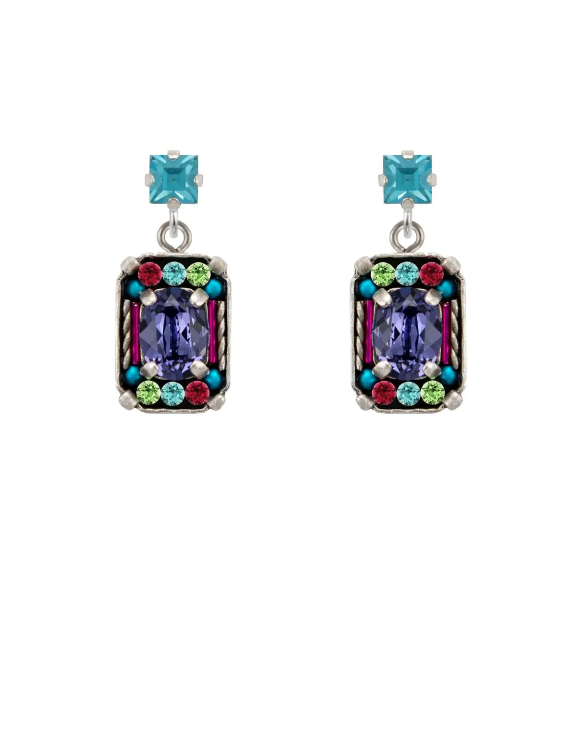 E364P-MC Duchess Medium Earrings w/Post-Multicolor