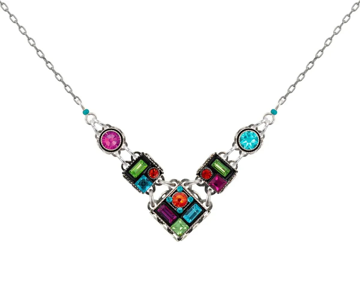 9056-MC Architectural V Necklace
